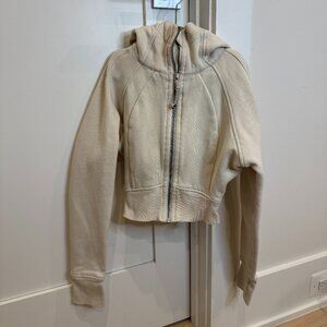 Lululemon Scuba Full Zip Crop Bone Size 0